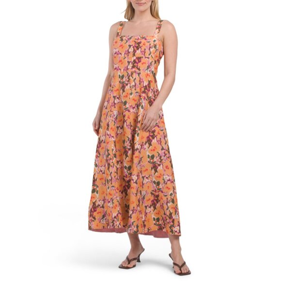 TANYA TAYLOR papaya Kirsten Maxi Dress